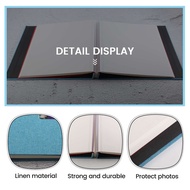 (ICTE) Photo Album Self Adhesive Scrapbook for Wedding/Family/Lovers Linen Cover DIY Gift for Valent