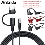 2-in-1 Shokz Charging Cable / Charger for AfterShokz Aeropex AS800/Shokz OpenRun Pro/OpenRun/OpenRun