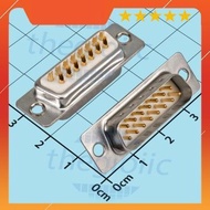 [3 Pieces]- DB15 Male Port 15 Pins Gold Plated 2 Rows Solder Wire Connector