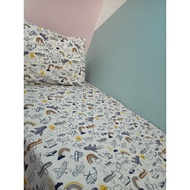 SPACE/AEROPLANE BEDSHEET SINGLE FITTED ‼️LAST PCS (BOY/AEROPLANE/SPACE/WHITE/COTTON)