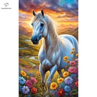 5D DIY Full Round Drill Diamond Painting Horse Kit Home Decor Art Craft 40x65cm