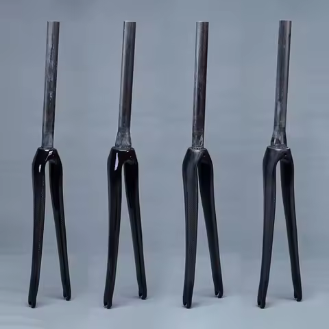 Bicycle Forks 3K Carbon Fiber Fork Road Bike Fork 700C Cycling Front Fork Road Bicycle Parts V Brake
