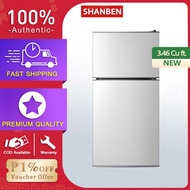 SHANBEN Free shipping smart refrigerator, new three-door refrigerator, large-capacity refrigerator and 3.46 Cu ft energy-saving, quiet, suitable for family and rental H