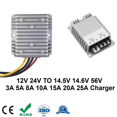 DC DC Battery Charger 12V/24V to14.5V14.6V 56V3A 5A 10A15A20AConverter Voltage Regulator for Lithium