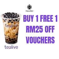 [AutoBot] Tealive - RM5 x 5 Vouchers & Buy 1 Free 1 | Fast Delivery Bot System