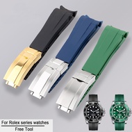 20mm RUBBER Watch Strap Alternative Rolex Black Green Blue Water Ghost Daytona GMT B Silicone Bracel