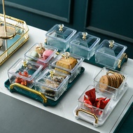 Nordic Tray Glass Hammer Pattern Vertical Pattern Snack Plate Fruit Candy Snack ins Light Luxury Hou