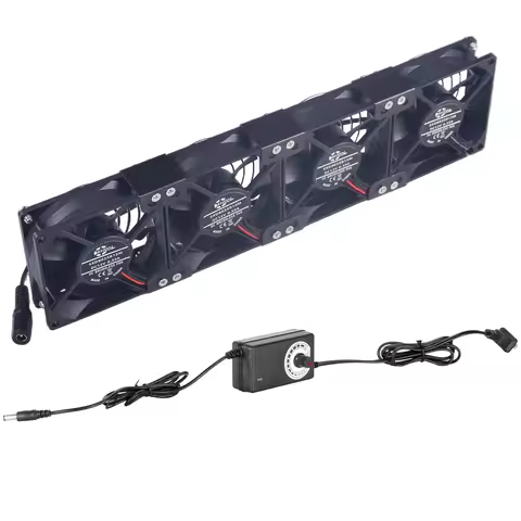 4 in 1 80mm X 25mm AC 115V 220V Adjustable Speed Large Air Flow Cooling Fan with Metal Mesh for Serv