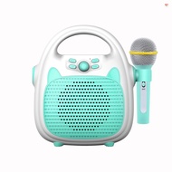Karaoke Machine Rechargeable Portable Karaoke Speaker with Microphone BT/Memory Card/USB Connectivity Lights for Boys Girls