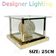 [25CM] Outdoor Gate Lamp Gold Pillar Light Stainless Steel Water Proof Modern Lampu Pagar Lampu Temb