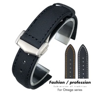 1 19Mm 20Mm 21Mm 22Mm Nylon Watchband For Omega Planet Ocean Seamaster 300 Speedmaster Fabric Leather SEIKO Canvas Watch Strap