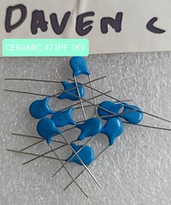 10BUAH KAPASITOR KERAMIK 471PF 1KV CERAMIC 471PF 1KV