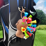 Golf Ball tee Cartoon Bear Ball Bag Golf Ball Storage Bag Ball Pin Putting Green Fork Marker Storage