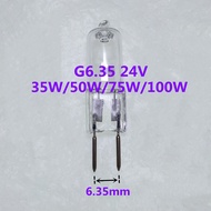 XH  5pcs G6.35 24V 35W G6.35 24V 50W projection lamp G6.35 24V bulb 100W G6.35 24V 150W halogen bulb