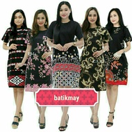 Women's modern batik Dress flare Wholesale jumbo Sogan