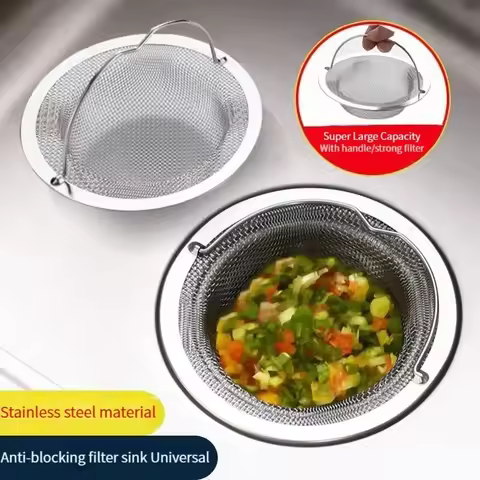 Kitchen Sink Filter Screen Hair Filter Bathroom Anti-blocking Sink Filter Screen Floor Drain Pad Sin