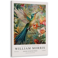 William Morris Poster Textiles Art Vintage Poster Hummingbird Art Canvas Maruko Art