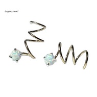 BUYMEZ  Multiple Piercing Earrings Spiral Earrings Minimalist Spiral Hoop Earrings for Women – Light
