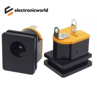 10PCS DC Power Socket DC-015 Jack 5.5X2.5MM Square Panel Mounting 5.5X2.1MM 5.5*2.1 mm DC Socket Con