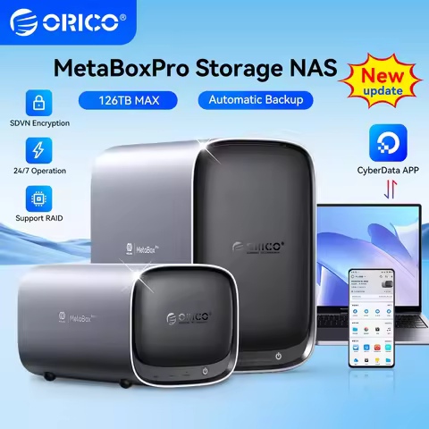 ORICO 5Bay/2Bay MetaBox Team Storage NAS 2.5/3.5"Network Attached Storage Support Remote Access Shar