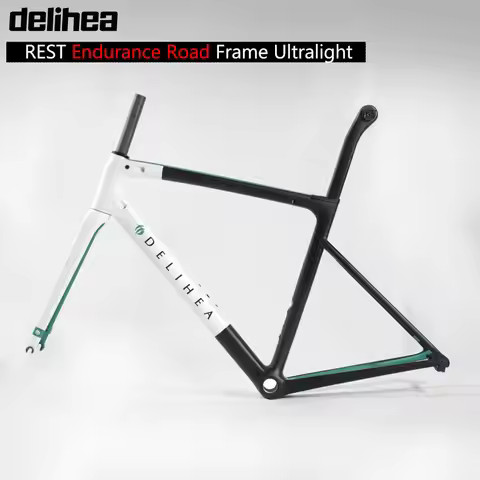 delihea REST-Full Carbon Disc Brake Road Bike Frame Hidden Cable Racing BSA Bicycle Frame Di2 Europe