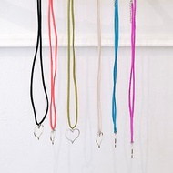 Necklace Heart • Stainless Heart Pendant Necklace Chamois Leather Cord Colorful