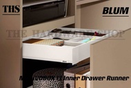 BLUM MERIVOBOX I3 Inner Drawer Runner Set (Silk White &amp; Orion Grey)-Size 450mm &amp; 500mm