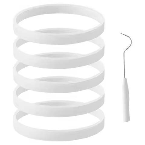 A18Z-For Auto-IQ Pro Extractor Blade BL450 3.94Inch White Rubber Gasket Replacement 5 Pack For Nutri