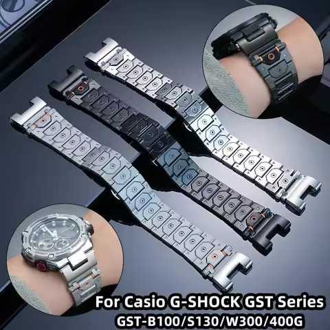 For Casio G-SHOCK GST Series GST-W300 210 400G S130 S310 S330 B100 Modified Solid stainless steel Me