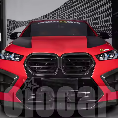 OiOMOTORS Pre-preg Dry Carbon Fiber Replacement Front Grille Frame for BMW F95LCI X5M F96LCI X6M