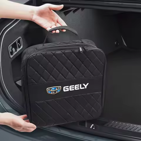 Car Storage Bag Leather Organizer Case For Geely Coolray Geometry C GX3 Emgrand EC7 Car Rechargeable