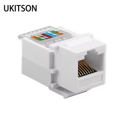 CAT6 RJ45 Insert Keystone Gigabit LAN Coupler Plug Standard T568A/B Network Module Slot For Internet
