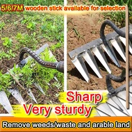 【Upgrade reinforcement】Sharp and durable kalaykay hand for garden rake stainless steel with handle s