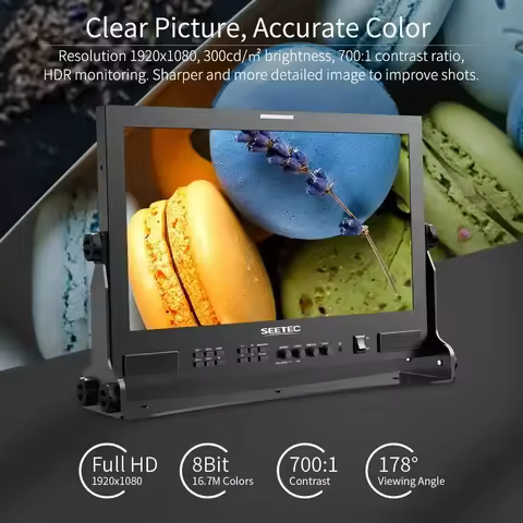 SEETEC ATEM173S 17.3" 3G-SDI HDMI Broadcast Monitor IPS 1920x1080 Live Event Viewing for Multi-Camer