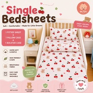 One Kidz Single Cotton Fitted Bedsheet, Children Single Bedsheet, Single Bedsheet