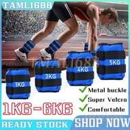 [✅SG Ready Stock] Ankle Weight 1-6KG Wrist Sand Bag Adjustable Arm Leg Running Brisk Walk Exercise S