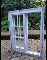 kusen aluminium jendela sliding kanan kiri ukuran T100 x L60