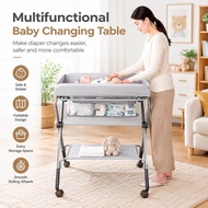 FREE DELIVERY/AVAIABLE  baby bathtub stand Diaper changing table foldable/moveable Storage changer u