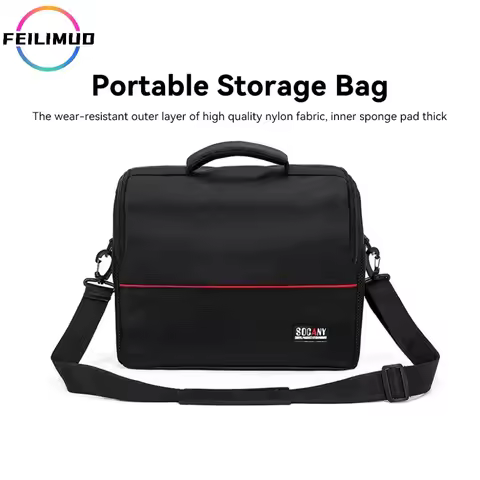 Feilimud Projector Storage Bag Suitable For Xiaomi Projectors Wanbo Mozat HY300 Multifunctional Blac