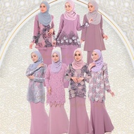 SMOKEY PURPLE PLUS SIZE KURUNG / READY STOCK / BAJU RAYA / BAJU KEBAYA  / BAJU KURUNG LACE / SMOKEYP
