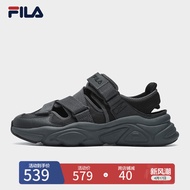 FILA 斐乐官方男鞋 MARS SANDAL复古凉鞋2024夏新款火星凉鞋 黑-BK 42