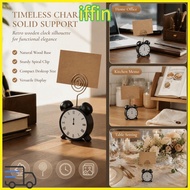 IFFIN Place Card Holder, 1.97x3.54in Balck Table Picture Holder, Vintage Desktop Mount Clip Style Wo