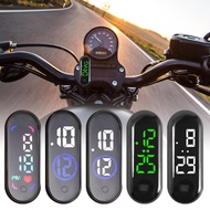 Luminous Motorcycle Car Clock Mini Waterproof Digital Clock Adhesive Motorcycle Ornament for Sedan M