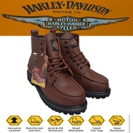 Harley Davidson Premium Quality Cow Leather Safety Boots / Quality Steel Toe Cap Steel Midsole Safety Shoes