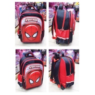 78194] Spiderman Boys Trolley Bag 3 Wheels Elementary School Middle School Imported/ Kindergarten Sc