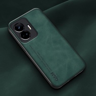 Fashion Soft TPU Shockproof Casing Realme GT Neo5 SE 5G Skin Feel PU Leather Back Cover GT Neo 5 SE Full Protection Case