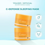 Wardah C-Defense Gel Sleeping Mask (30g) - Overnight Mask,HiGrade Vit C, Moist Lock Complex, Brighte