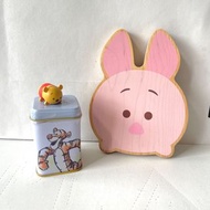 New English Teas鐵罐茶葉🇬🇧迪士尼跳跳虎 / Disney Piglet 木杯墊/ 小熊維尼杯緣公仔 English Afternoon Tea Mini Tea Tin, Pigle