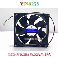 1ชิ้น YF9225S YF9225 S DC24V 0.22A 0.23A DC 24V 4500RPM แชสซี9Cm พัดลมทำความเย็น92*92*25Mm ใหม่ต้นฉบ