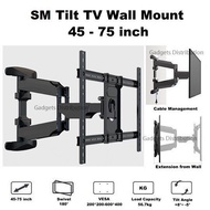 50cm SM DYQ7 Q6 Q7 P6 S65 45 to 86 Inch TV Tilt Wall Bracket Mount Cantilever Extendable Double Arm 